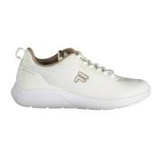 Fila Beige Syntetisk Sneaker med Snörning White, Dam