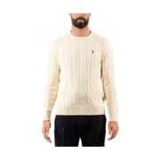 Ralph Lauren Rundhalsstickat Beige, Herr