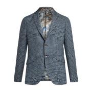 Etro Multicolor Roma Marino Stilfull Skjorta Blue, Herr