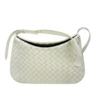 Bottega Veneta Vintage Pre-owned Laeder axelremsvskor Beige, Dam