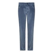 Hand Picked Blå Corduroy Slim-Fit Byxor Blue, Herr