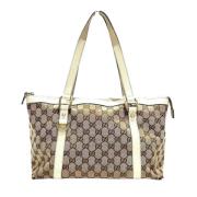 Gucci Vintage Pre-owned Canvas gucci-vskor Beige, Dam