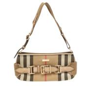 Burberry Vintage Pre-owned Tyg axelremsvskor Beige, Dam