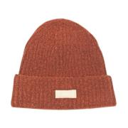 Autry Ull Bouclè Beanie Mössa Brown, Dam