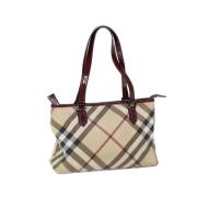 Burberry Vintage Pre-owned Canvas axelremsvskor Beige, Dam