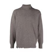 Isabel Benenato Taupe Stickat Aw23 Gray, Herr