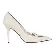 Valentino Garavani Ivory Nero Loafer Pump White, Dam