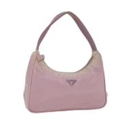 Prada Vintage Pre-owned Nylon handvskor Pink, Dam