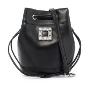 Roger Vivier Kristallspänne Mini Bucket Bag Black, Dam