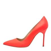 Manolo Blahnik Pre-owned Pre-owned Laeder klackskor Orange, Dam