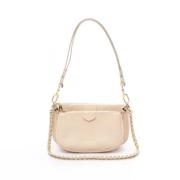 Louis Vuitton Vintage Pre-owned Tyg louis-vuitton-vskor Beige, Dam