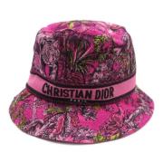 Dior Vintage Pre-owned Bomull hattar-och-kepsar Pink, Dam