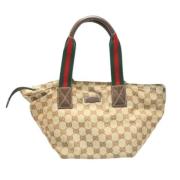 Gucci Vintage Pre-owned Canvas gucci-vskor Beige, Dam