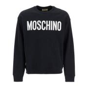 Moschino Logo Crewneck Sweatshirt Black, Herr