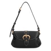 Pinko Elegant Läder Axelväska Black, Dam