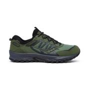 Saucony Skog Svart Grid Peak Skor Green, Herr