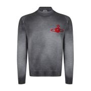 Vivienne Westwood Mörkgrå Ull Spray Jumper Gray, Herr