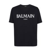 Balmain Logo Print T-shirt Black, Herr