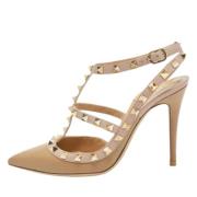 Valentino Vintage Pre-owned Laeder klackskor Beige, Dam