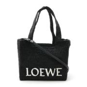 Loewe Pre-owned Pre-owned Raffia axelremsvskor Black, Dam