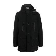 Woolrich Svart Bomullsblandad Jacka Black, Herr