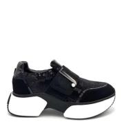 Jeannot Svart Paljett Slip-On Sneakers Black, Dam