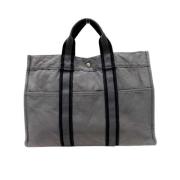 Hermès Vintage Pre-owned Canvas chanel-vskor Gray, Dam