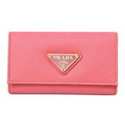 Prada Vintage Pre-owned Nylon nyckelhllare Pink, Dam