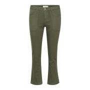 Cream Bootcut Twill Byxor Deep Depths Green, Dam