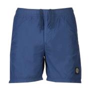 Stone Island Kompasslogga badshorts Navy Blue Blue, Herr