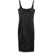 Versace Jeans Couture Svart Klänning för Kvinnor Elegant Stil Black, D...