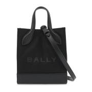 Bally Canvas Mini Barväska med Läderdetaljer Black, Dam