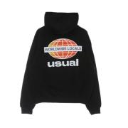 Usual Gradient Hoodie Lättvikts Sweatshirt Black, Herr