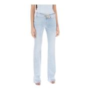 Diesel Flared d-ebbybelt jeans Blue, Dam