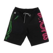 Octopus Svarta Logo Sweatshorts Lätta Tracksuit Shorts Black, Herr