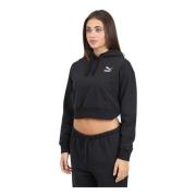 PUMA Klassisk Svart Hoodie Tröja Black, Dam