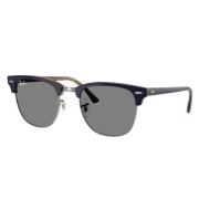 Ray-Ban Clubmaster Solglasögon Gunmetal-Blå med Mörkgrå Linser Black, ...