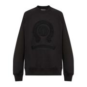 Versace Jeans Couture Sweatshirt med broderad logotyp Black, Herr