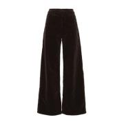 Mother Brun Corduroy Flared Jeans Brown, Dam