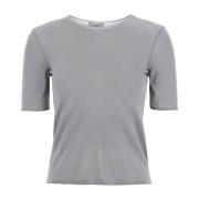 MRZ Lättstickad Crew Neck Topp Gray, Dam