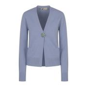 Blumarine Cardigan Sweaters Blue, Dam