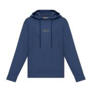 Versace Jeans Couture Sweatshirt med logotypapplikation Blue, Herr