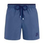 Vilebrequin Tvåfärgad Solid Bicolour Badshorts för Herrar Blue, Herr