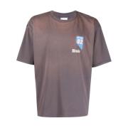 Rhude Vintage Grey O2 Off-Road Print T-shirt Gray, Herr