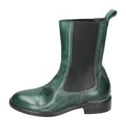 Moma Vintage Läder Ankelboots för Kvinnor Green, Dam