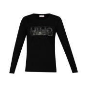 Liu Jo Stilren T-shirt med Applikationer Black, Dam