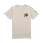 Moncler Broderad Patch T-shirt med Mon Duck Beige, Herr