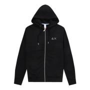 Sun68 Herr Zip Hoodie Svart Black, Herr