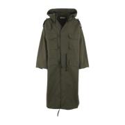 Namacheko Oversize Grön Bomull Parka Kappa Green, Herr