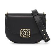 Strathberry Mini Bay Väska med Guld Monogram Black, Dam